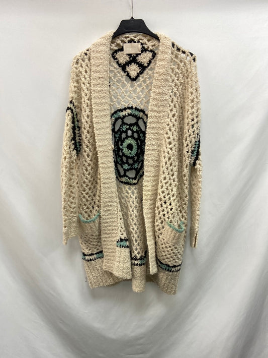 ZADIG&VOLTAIRE.Cárdigan beige troquelado gordito T.xs