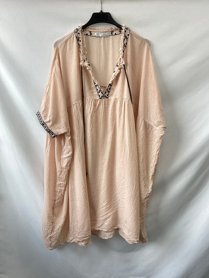 ZARA.Vestido estilo caftan oversized T.XS/S
