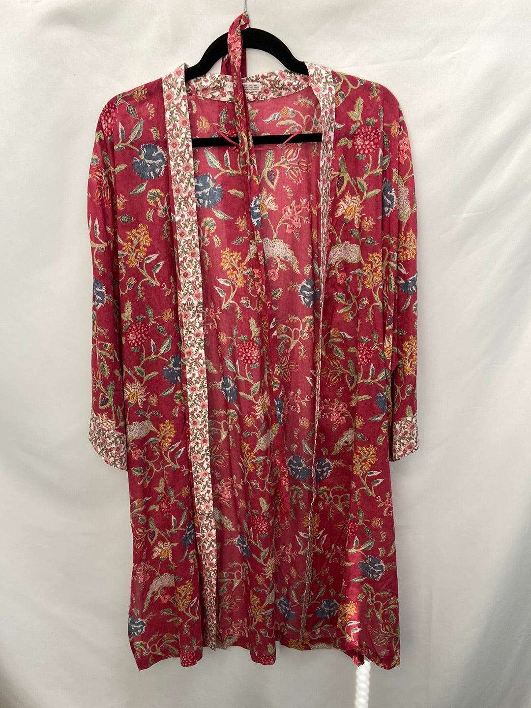 OYSHO.Pink floral kimono Ts/m