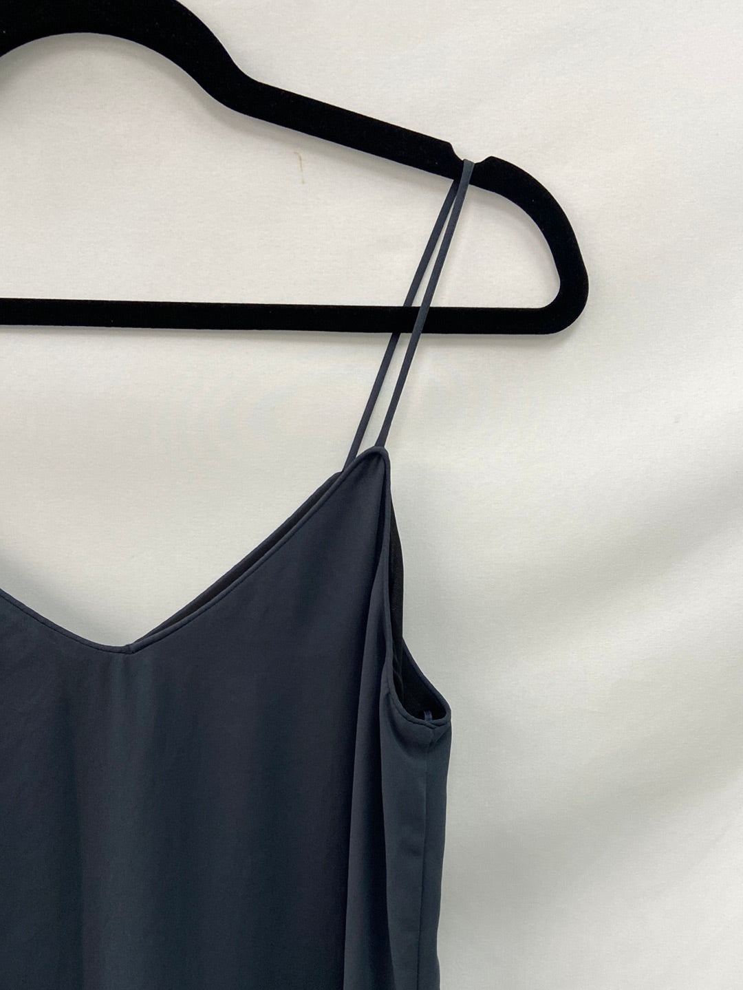 ZARA.Vestido gris lencero T.m