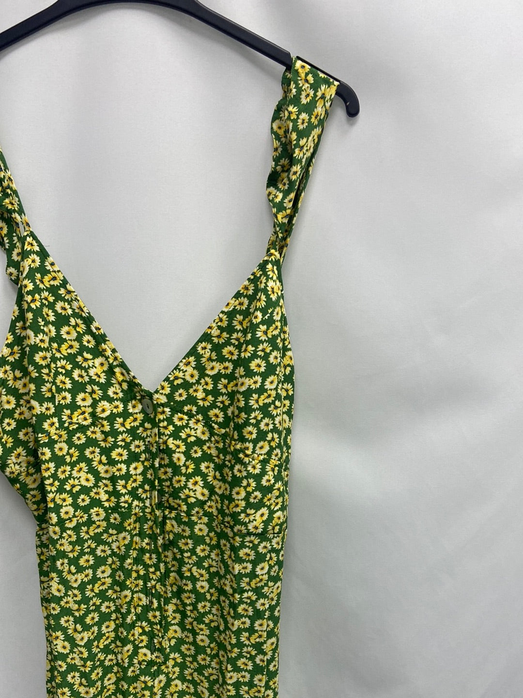 ZARA. Mono verde flores T.l (m/l)