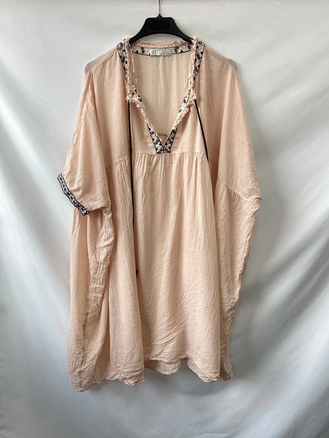 ZARA.Vestido estilo caftan oversized T.XS/S