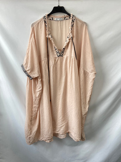 ZARA.Vestido estilo caftan oversized T.XS/S