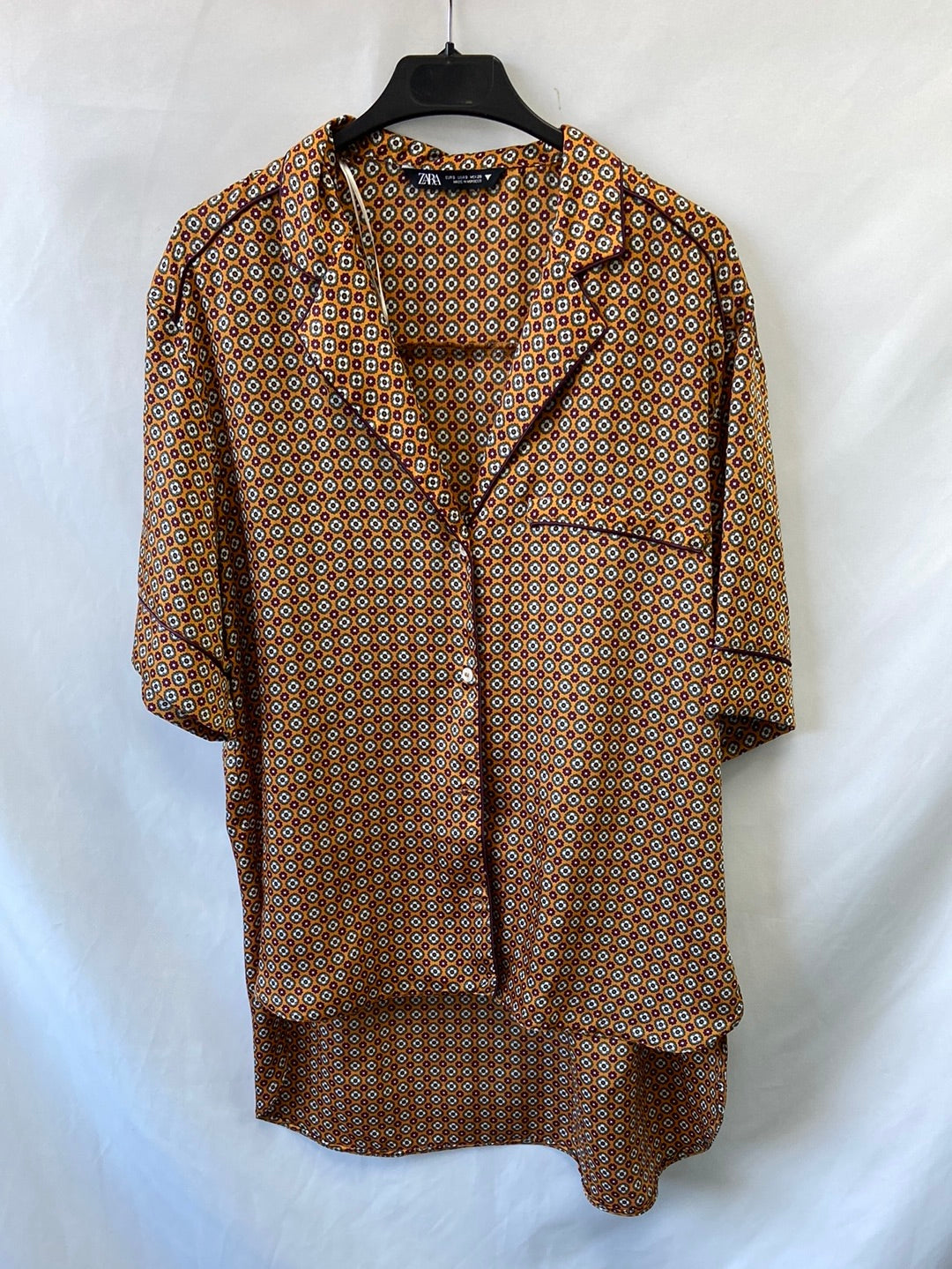 ZARA.Ts retro print pajama blouse