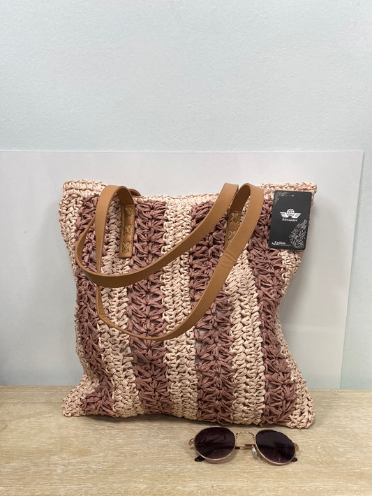 OTHERS. Raffia bag in pink tones