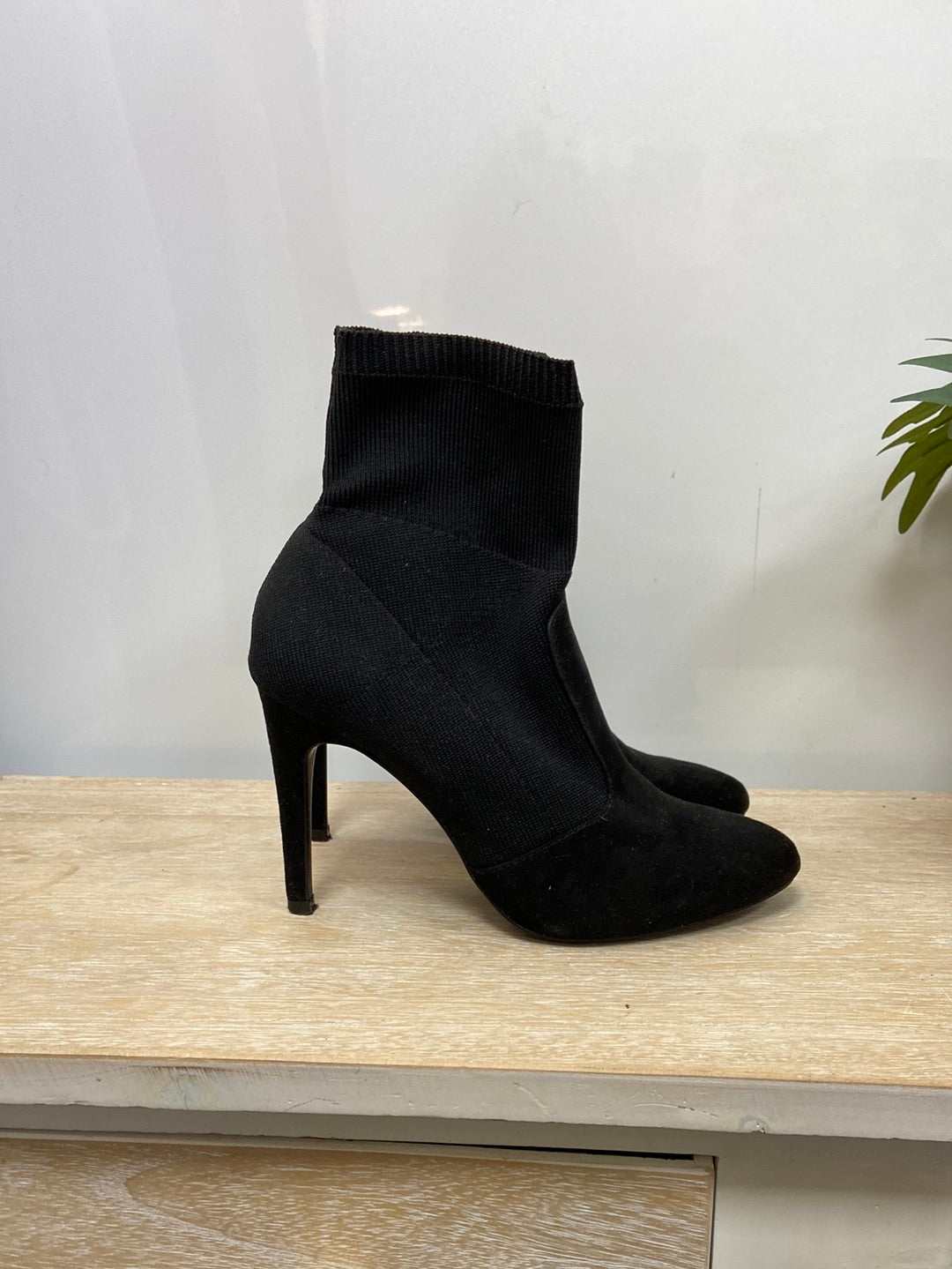 MANGO.Botines negros punto T.36