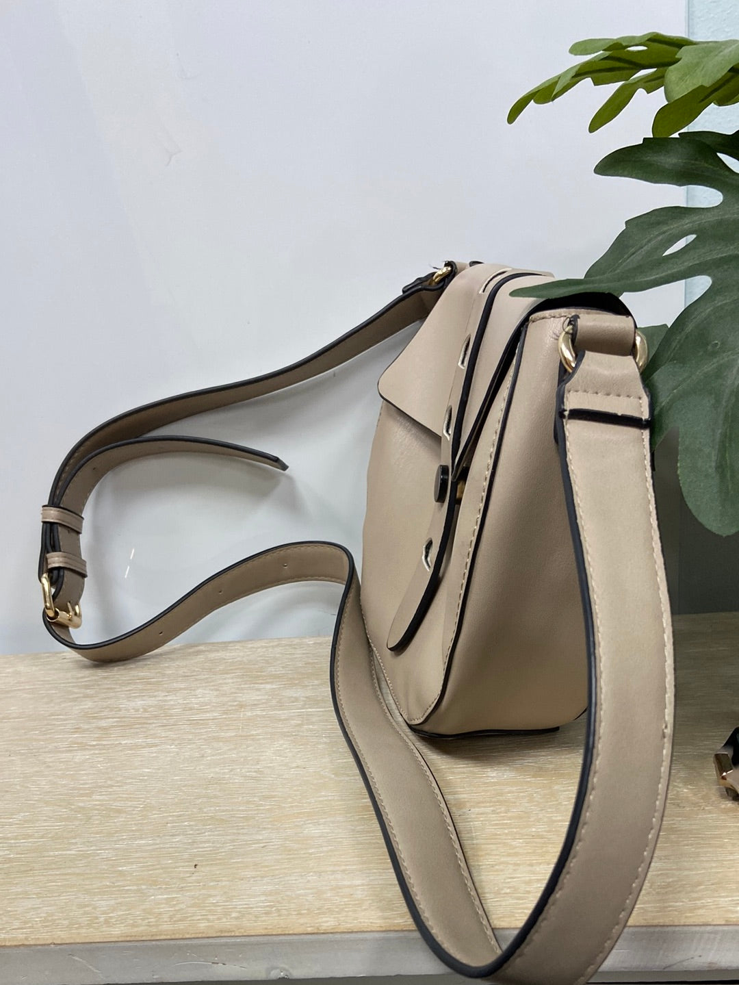 OTHERS. Beige shoulder bag