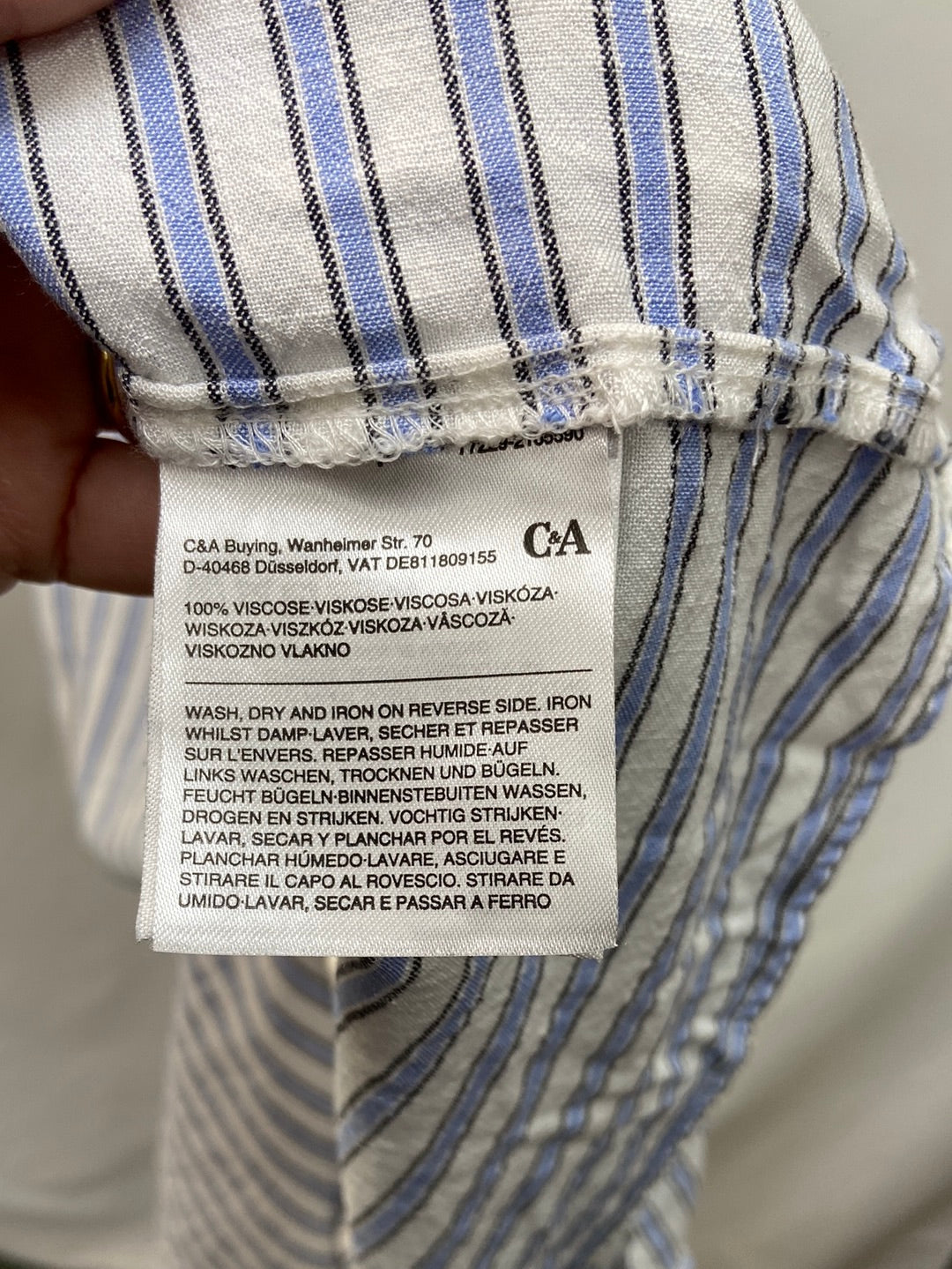 C&A.Vestido midi rayas T.34