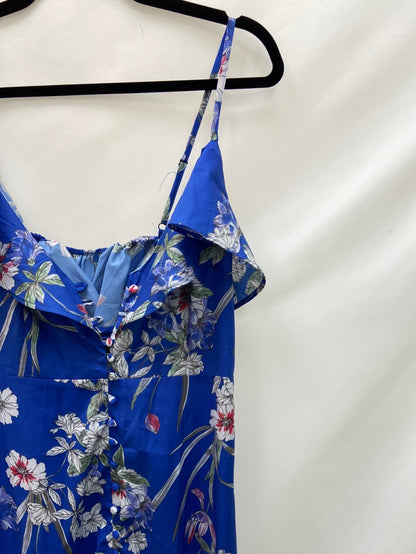 ZARA.Vestido largo azul T.M