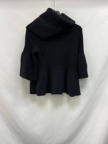 CLUB MÓNACO.Jersey cashemere negro cuello vuelto T.XS