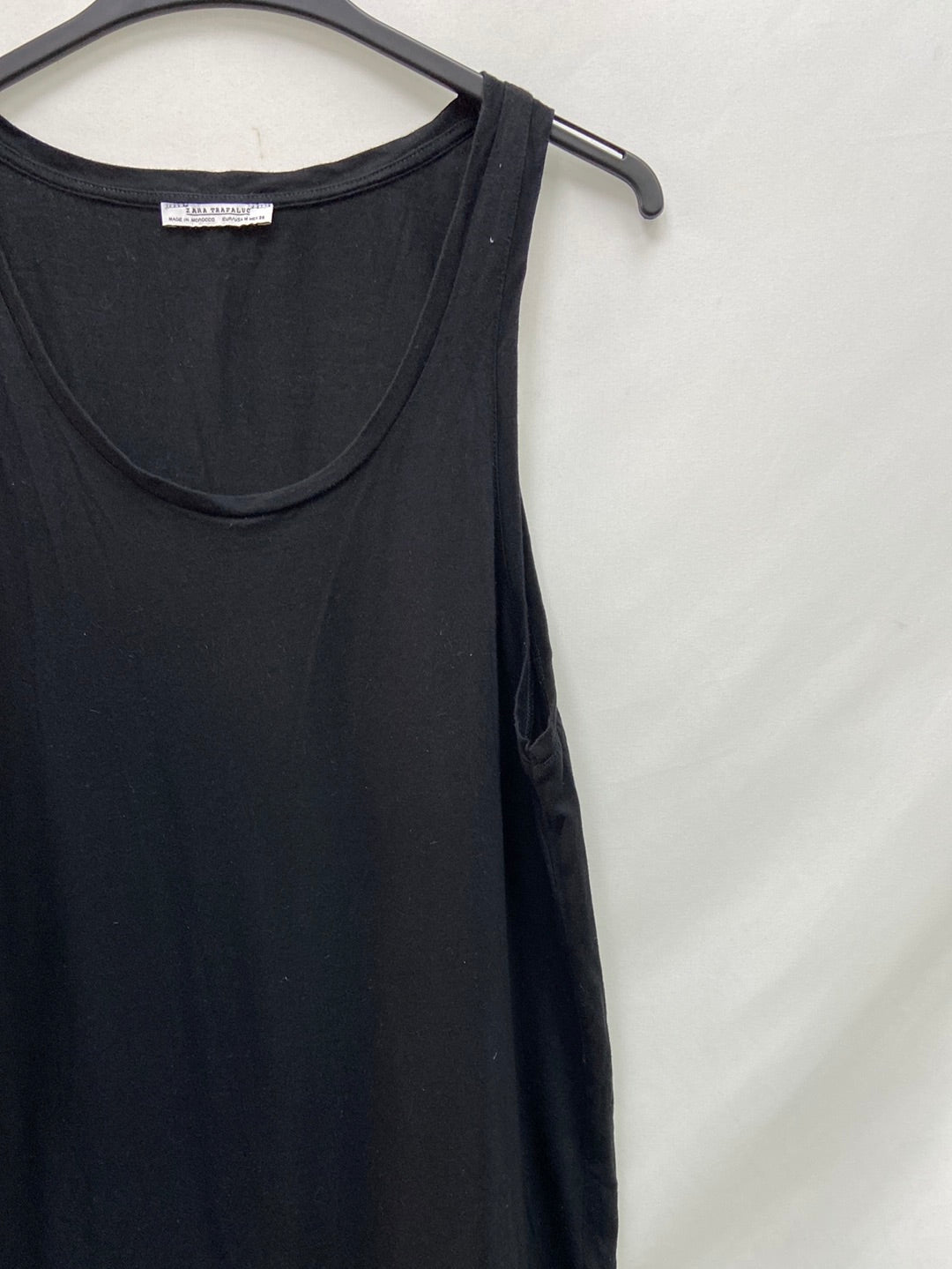 ZARA.Vestido largo doble textura T.M