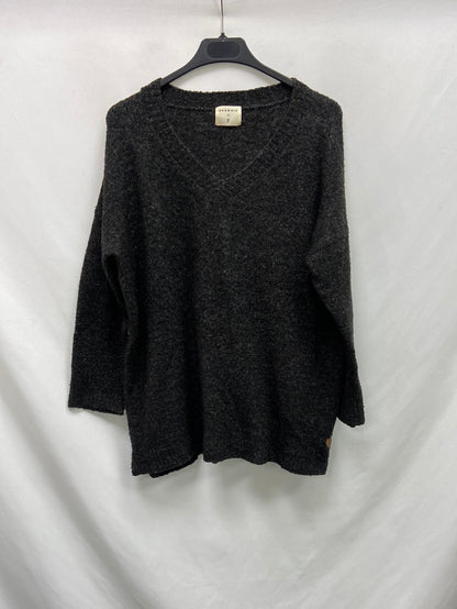 BROWNIE.Oversized gray TS sweater