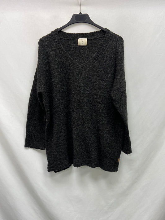 BROWNIE.Oversized gray TS sweater