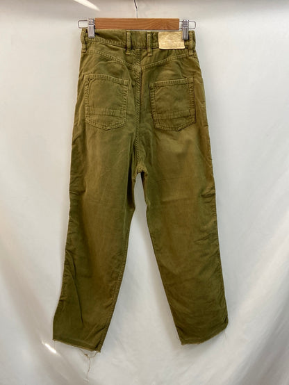 GOLDENGOOSE.Straight green corduroy trousers S.36