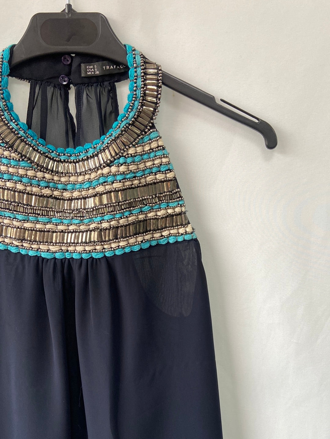 ZARA.Top bordado abalorios T.S