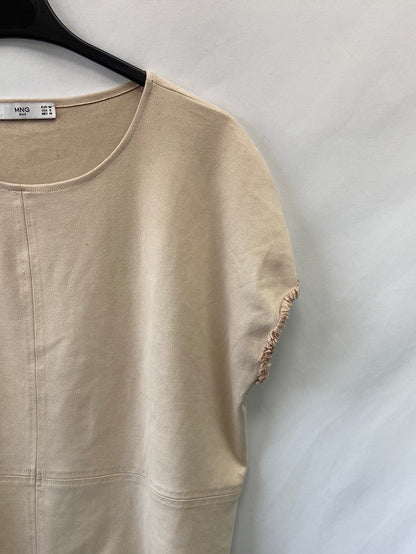 MANGO.Top beige antelina T.M