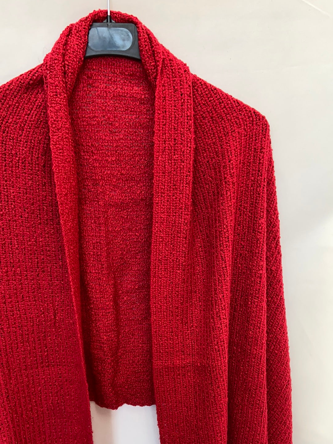 OTRAS.Bufanda rosa oscuro punto flecos