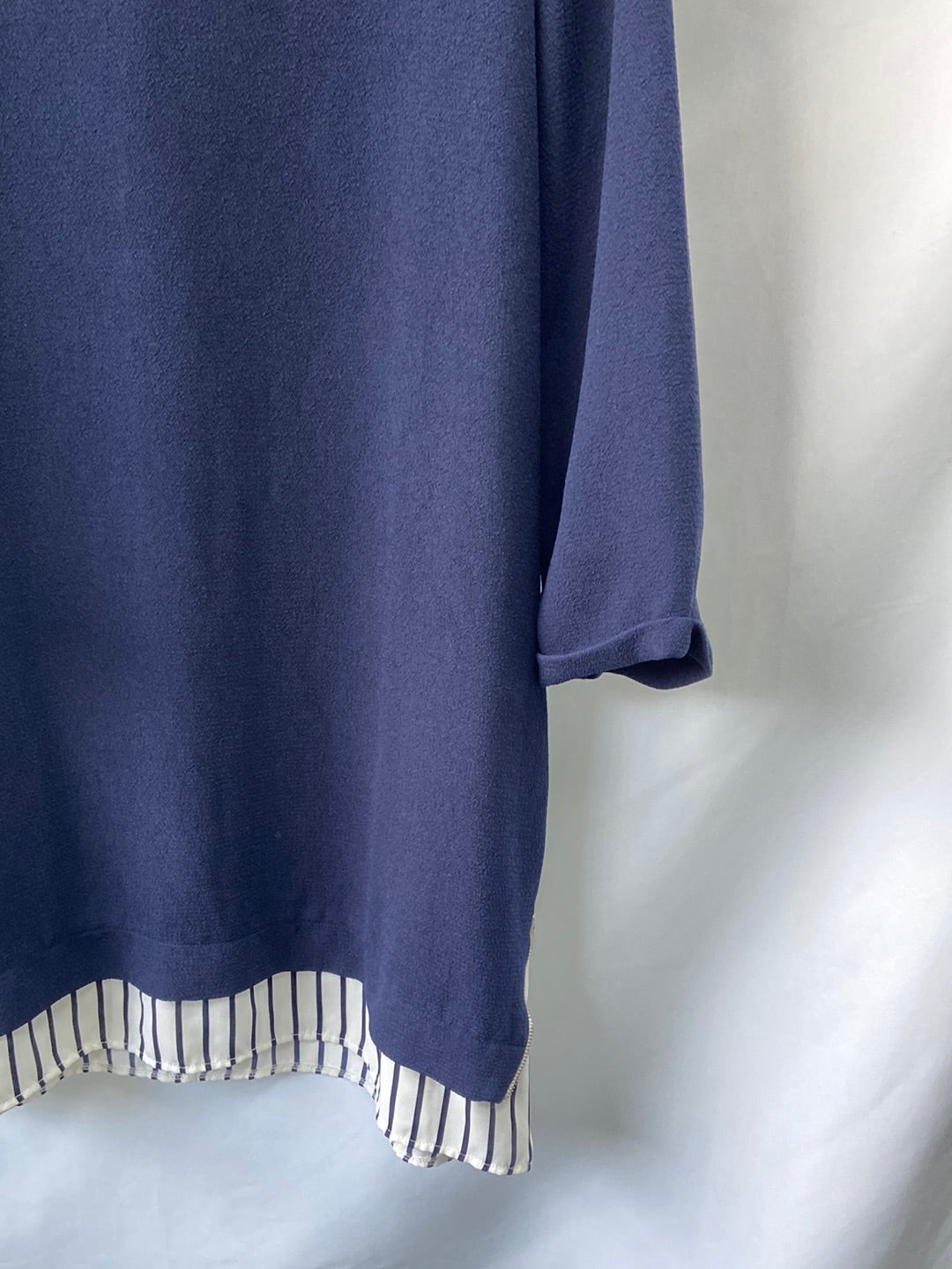 PRIMARK. Long blouse/dress in blue over textured size 44