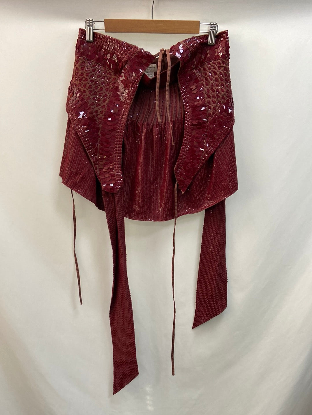 DRIÉS VAN NOTEN. Asymmetrical sequin topT.38