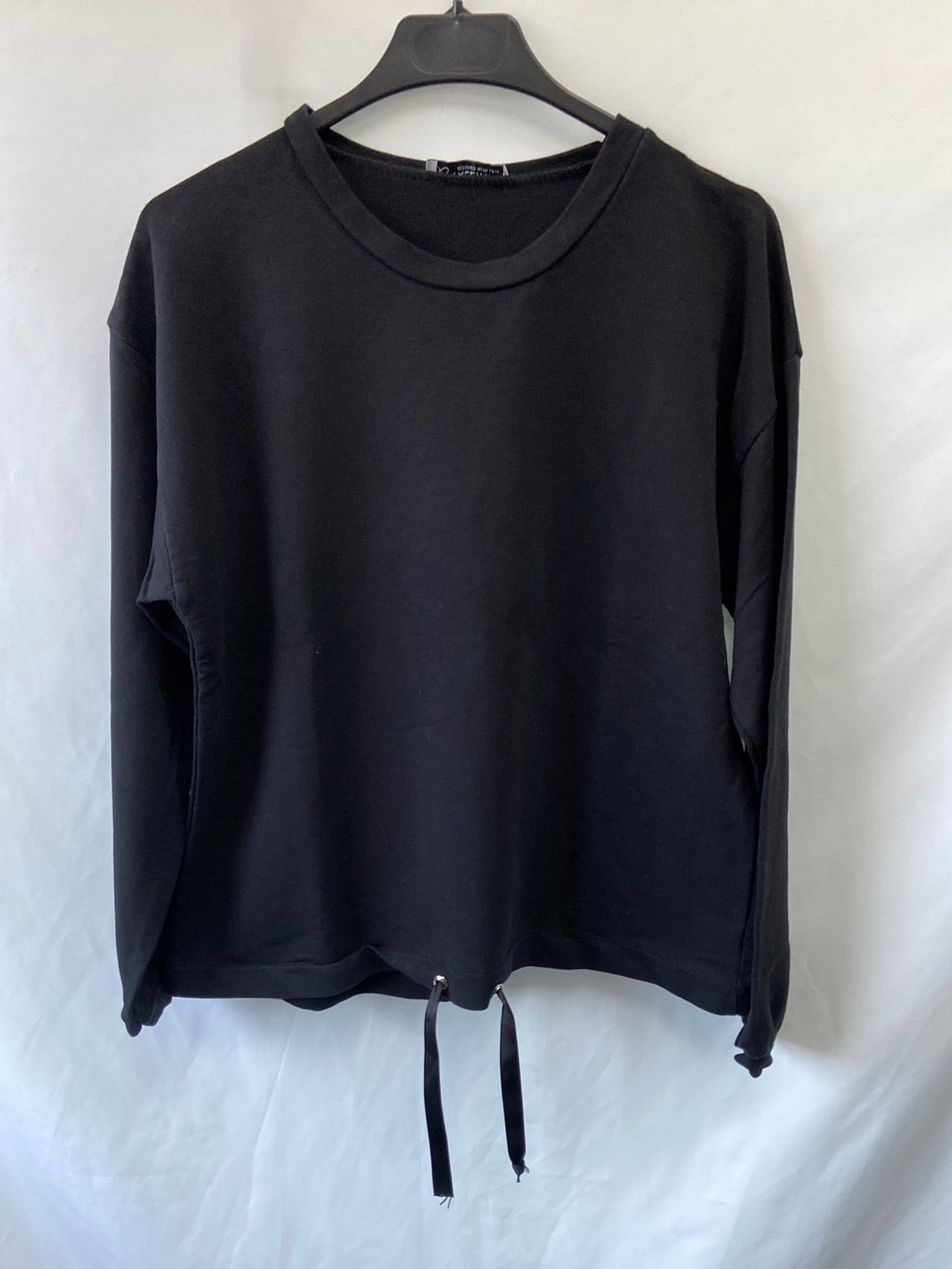 VALENTINA.Sudadera fina negra T.L