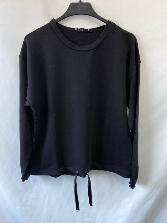 VALENTINA.Sudadera fina negra T.L