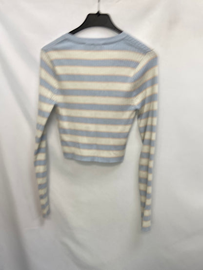 ZARA.Top/Chaqueta punto rayas T.S