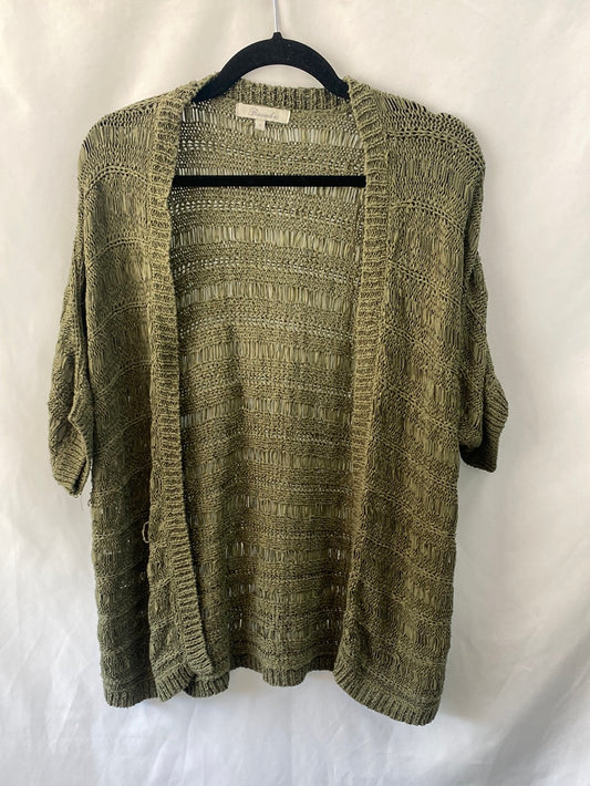 PEACOKS.Chaqueta punto manga corta verde T.s