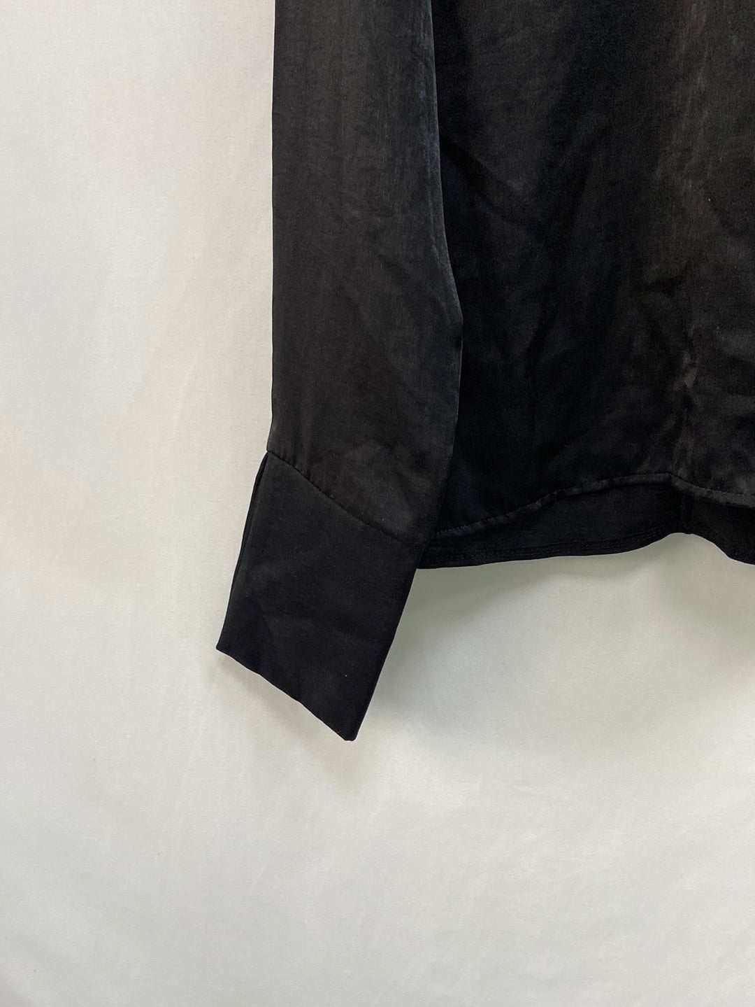 MarketZARA.Black satin blouse TM