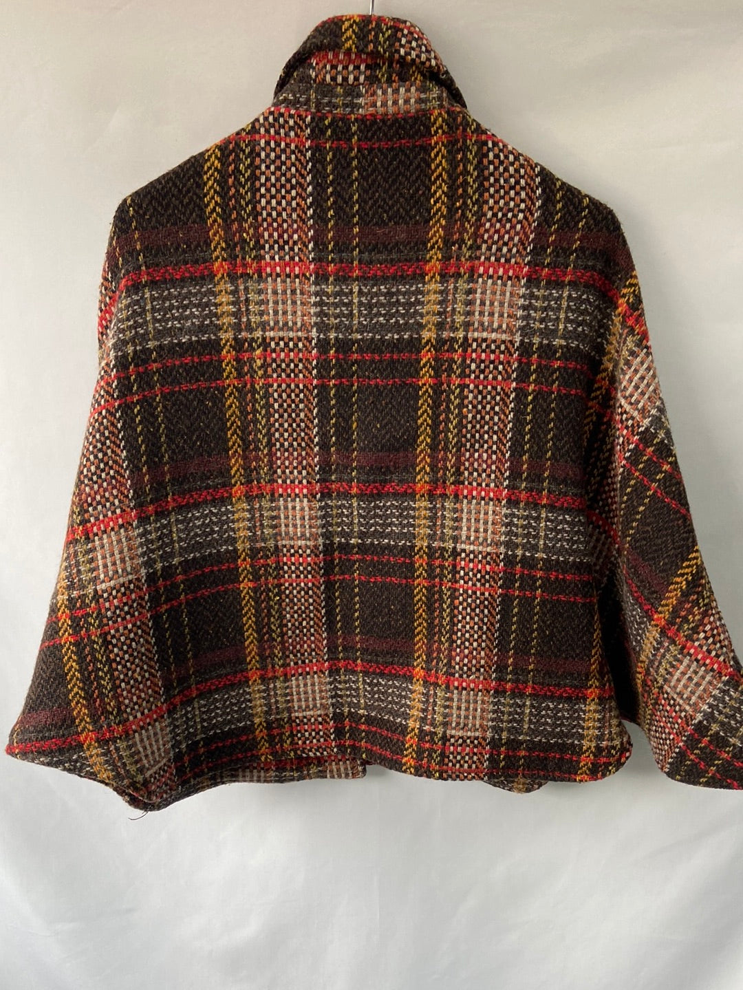 ZARA.Poncho cuadros T.M