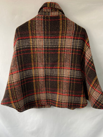 ZARA.Poncho cuadros T.M