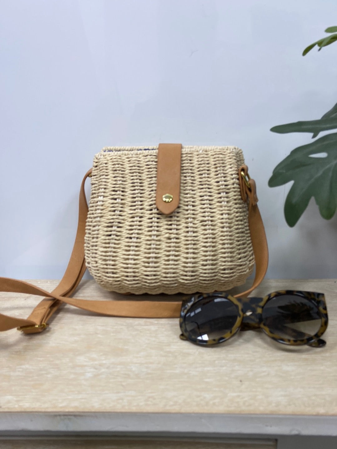 FOSCO. Bolso rafia beige