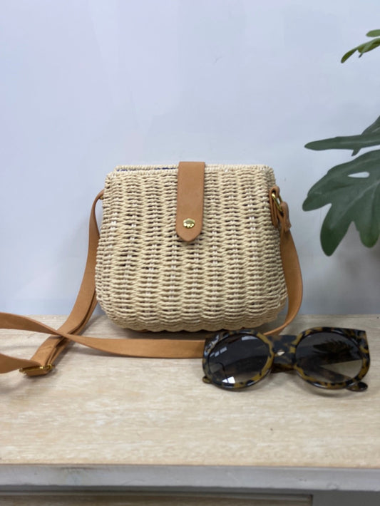 FOSCO. Bolso rafia beige
