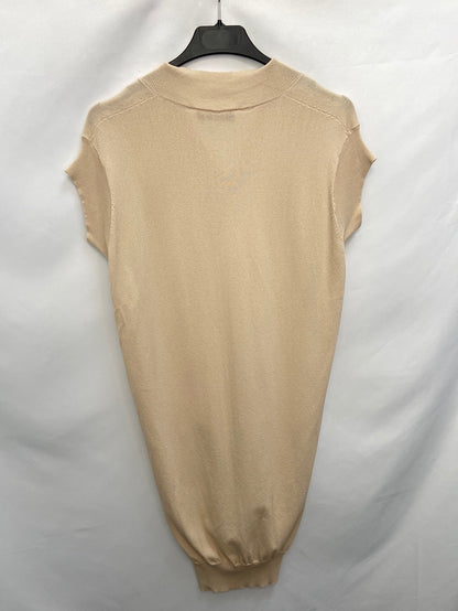 PHISIQUE DU ROLE. Beige knit sleeveless sweater S. Xs