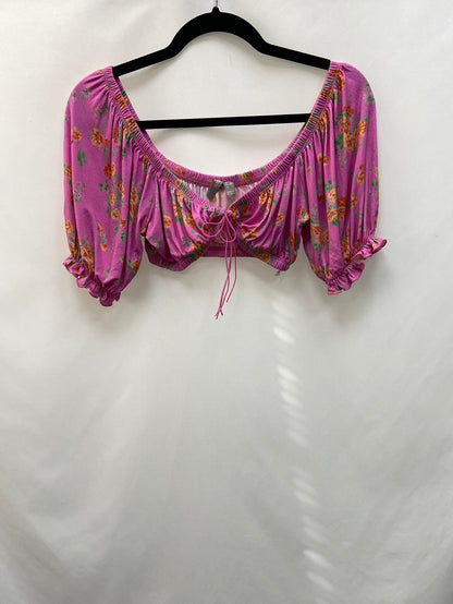 ASOS.Pink Floral Crop Top S.36