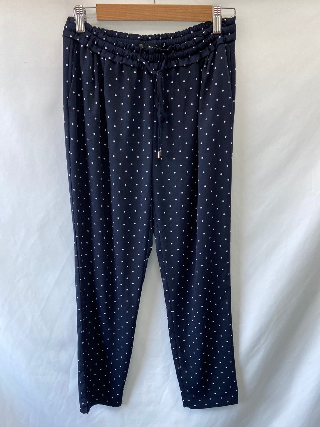 ZARA.Pantalones relajados lunares T.M