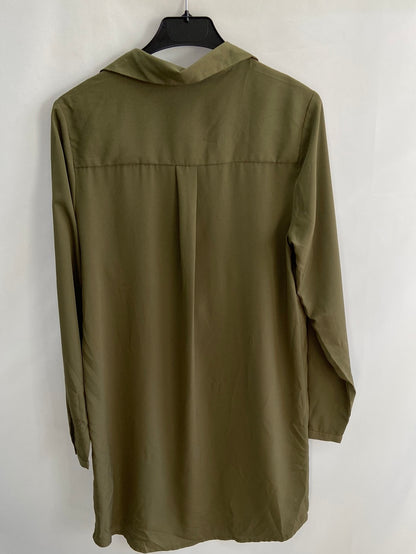M'BM.Vestido camisero verde caqui T.38