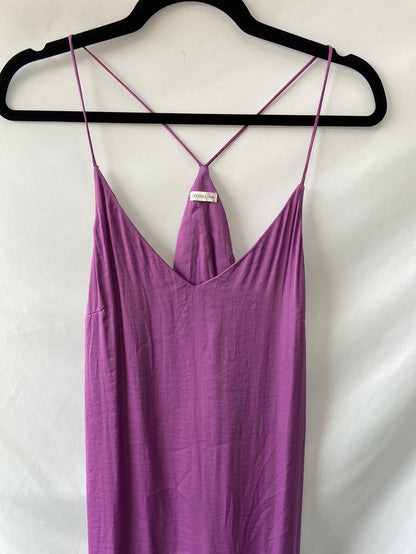 OYSHO.Vestido largo lila T.M