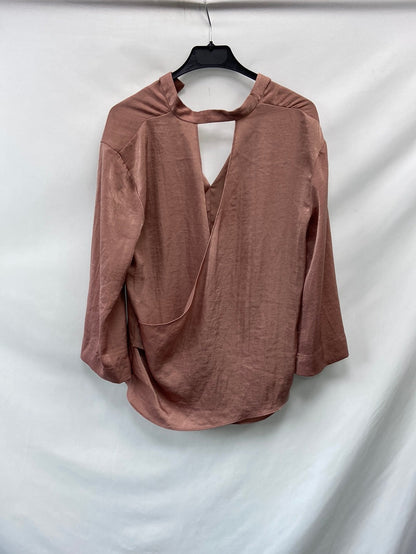 ZARA.Blusa nude T.XS