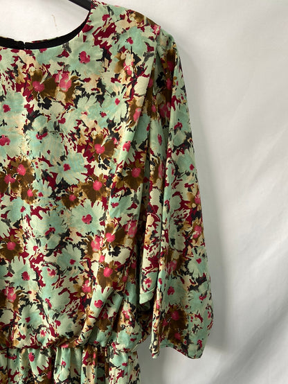 ZARA.Vestido flores T.XS