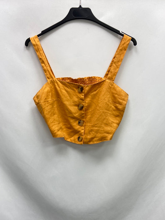 BERSHKA. Croptop naranja T.s