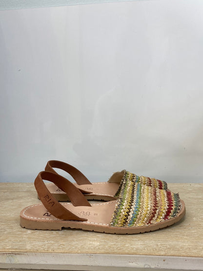 RIA.Menorcan raffia leather sandals S.39