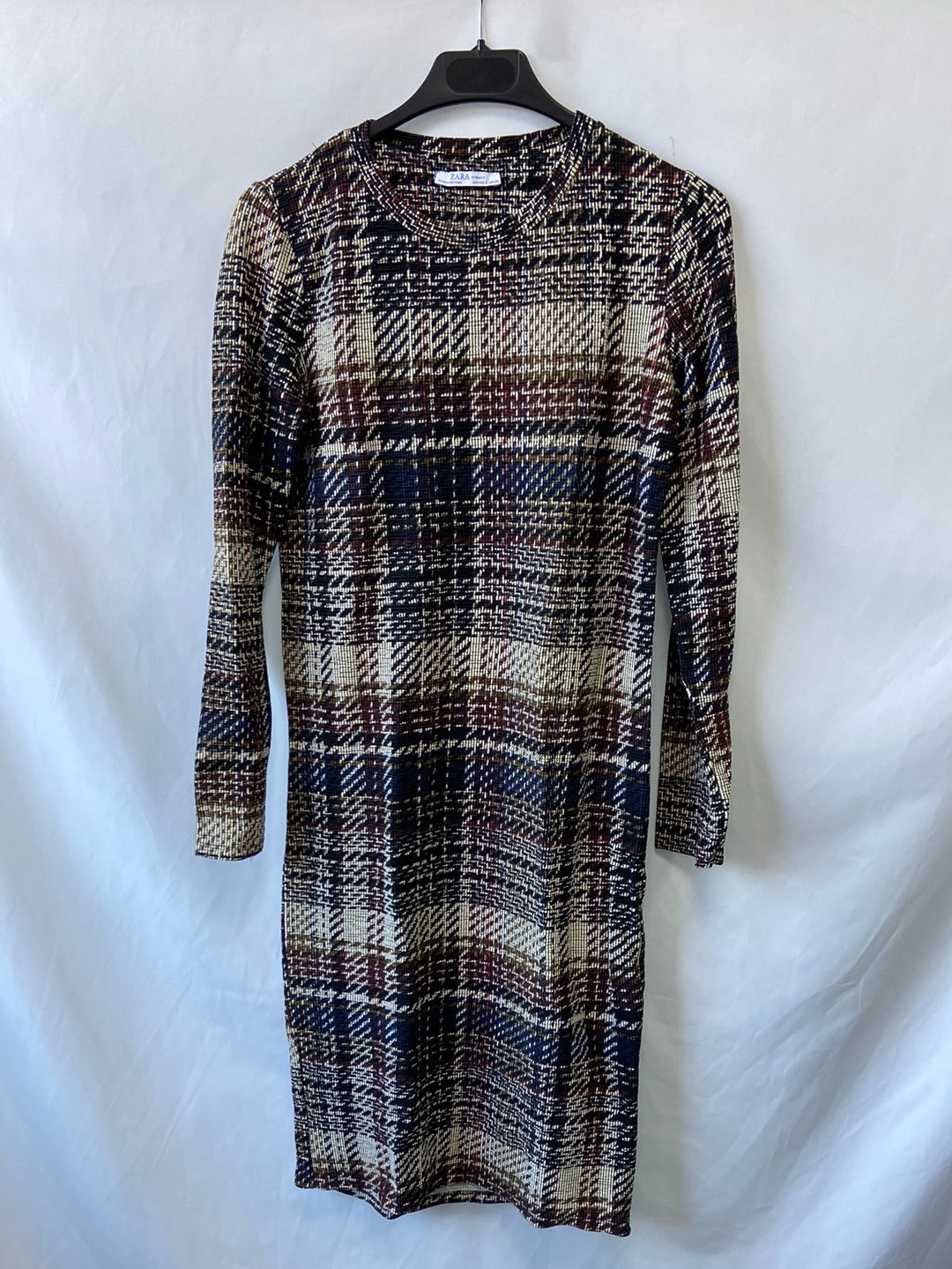 ZARA. Midi dress in earth tones