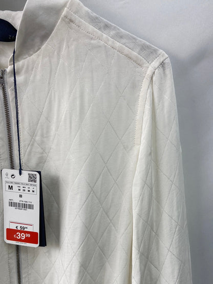 ZARA. Bomber blanca T.m