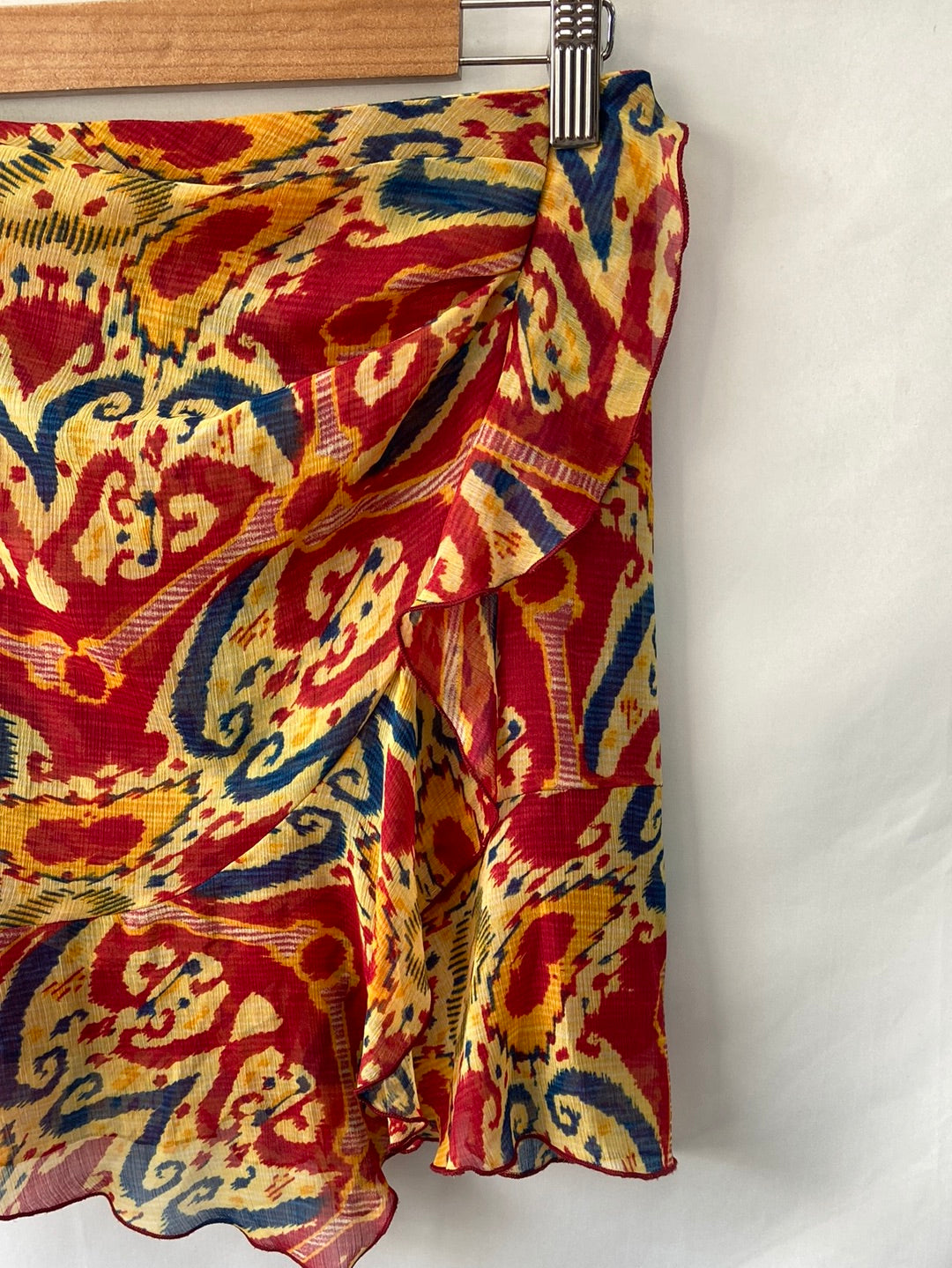 MANGO.Falda corta tipo pareo T.s