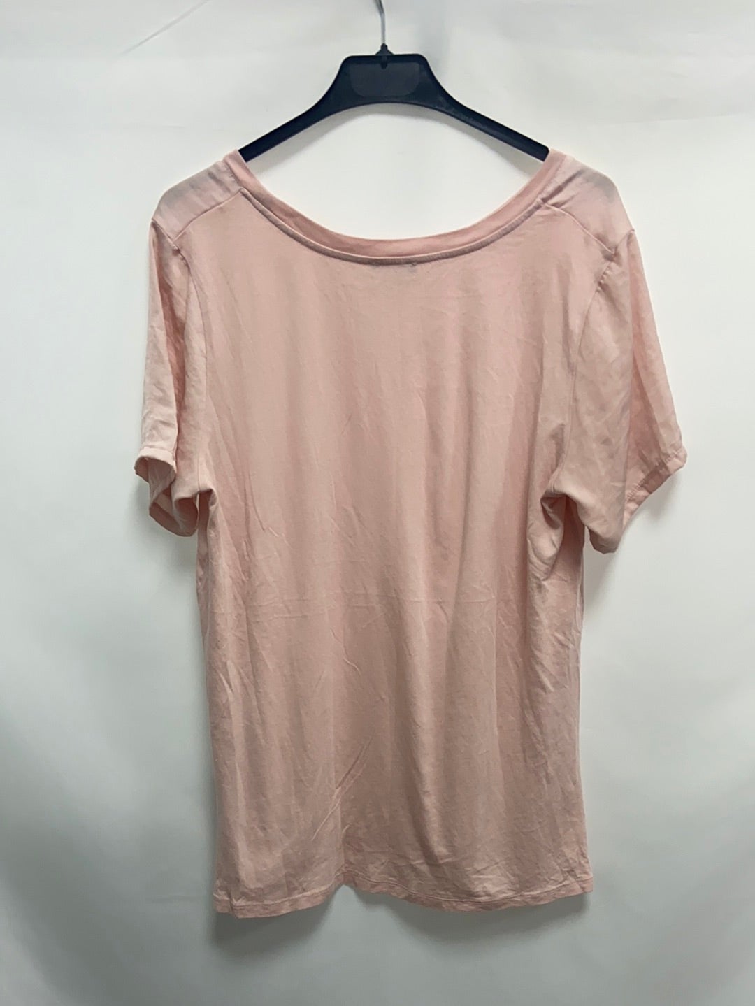 ZARA. Camiseta básica rosa doble textura T.s