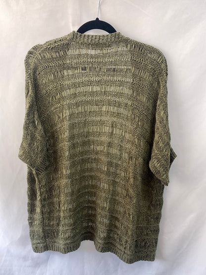 PEACOKS.Chaqueta punto manga corta verde T.s