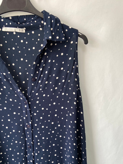 LEFTIES.Vestido azul lunares T.S