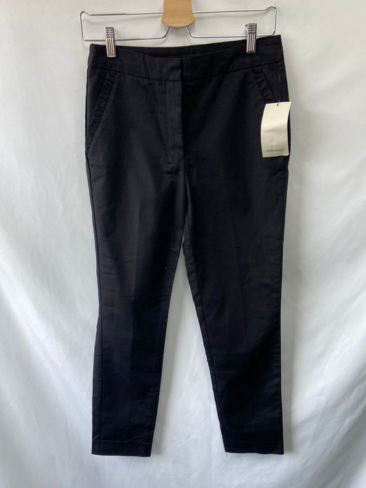 ZARA. Black trousers with ruffled pockets Tm