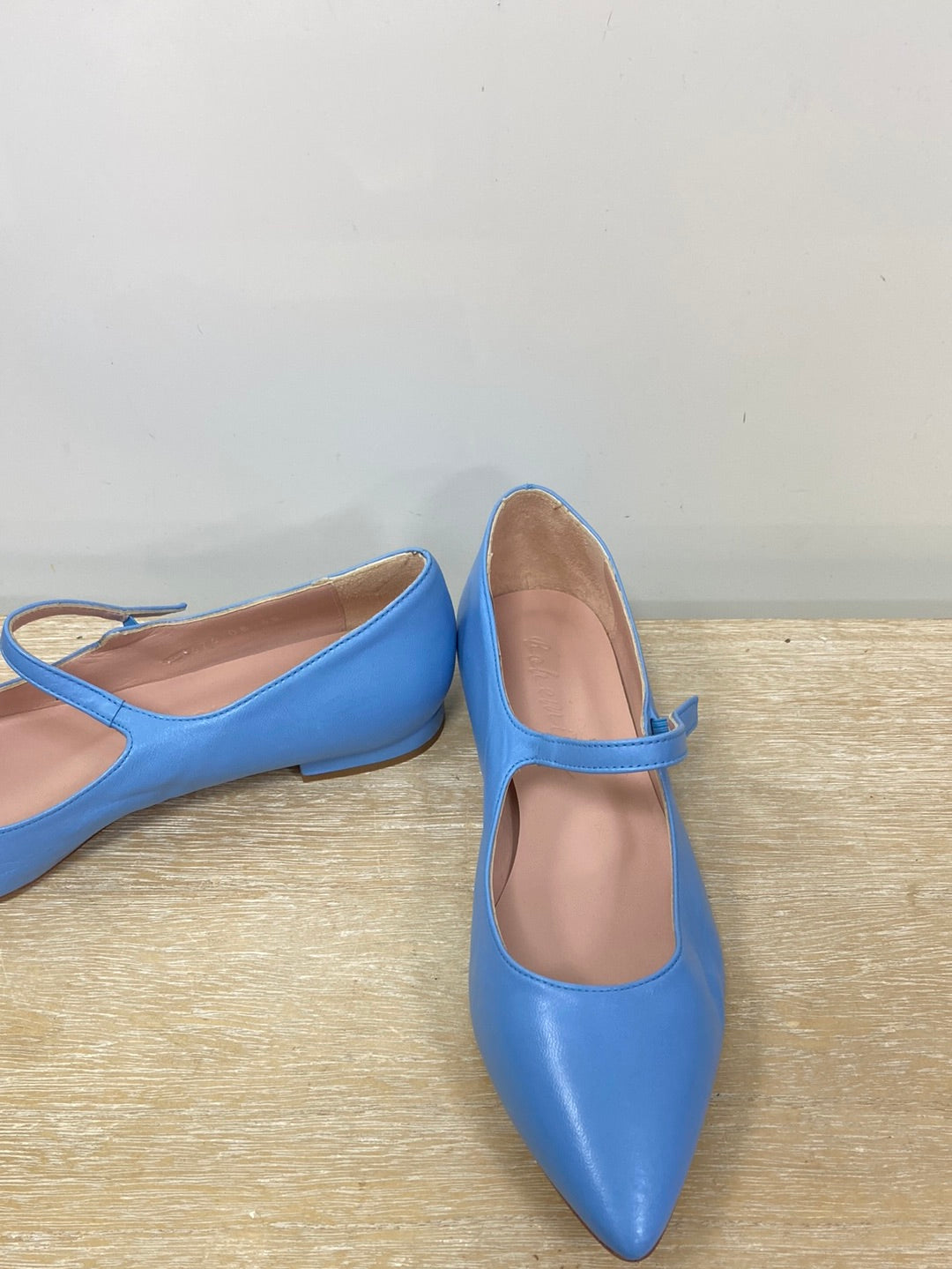 BOHEMIAN.Bailarinas azules piel T.38