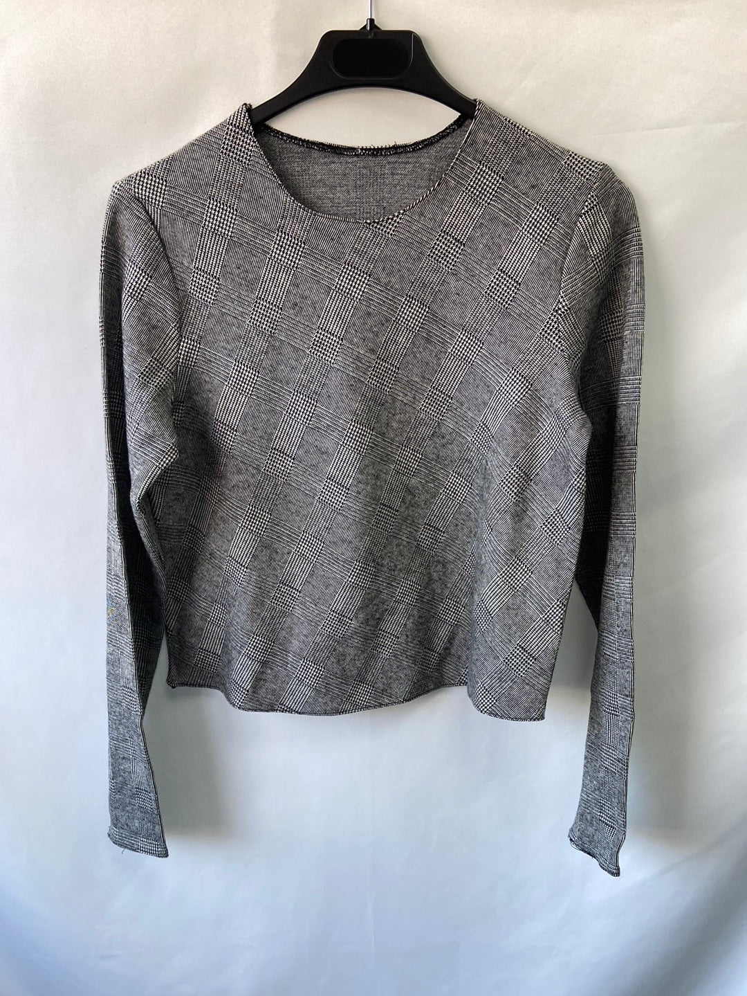 OTHERS. Grey plaid T-shirt Tm